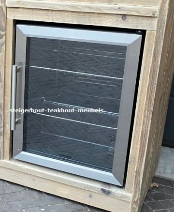 Steigerhout buitenkast koelkast detail koelkast n