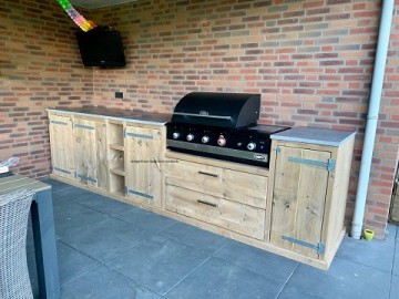 Steigerhout buitenkeuken cooking sfeer n klein