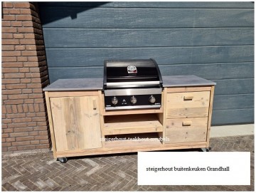 Steigerhout buitenkeuken grandhall 2 laden voor n