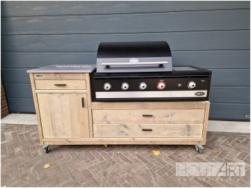 Steigerhout buitenkeuken lade boretti 2 n