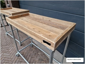 Steigerhout butlertray dienblad dichtbij n