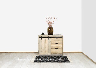 Steigerhout dressoir schuifdeur sfeer n