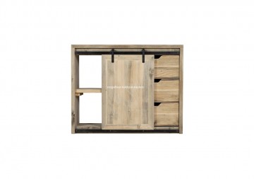 Steigerhout dressoir schuifdeur wit n