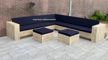 Steigerhout hoekbank 3 n