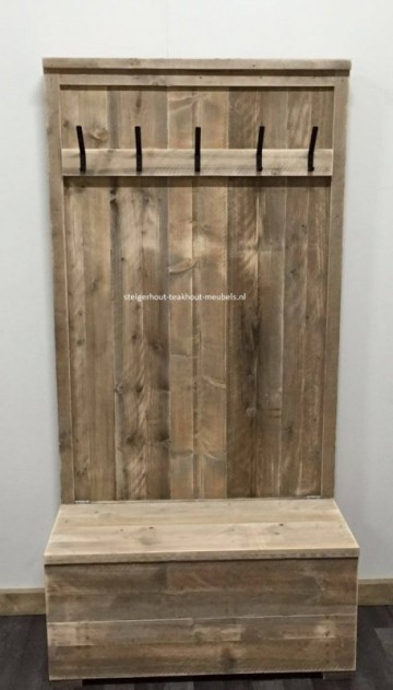 Steigerhout kapstokkast n