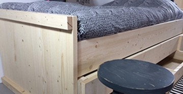 Steigerhout kinderbed america onbehandeld