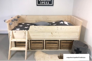 Steigerhout kinderbed fruitkist n