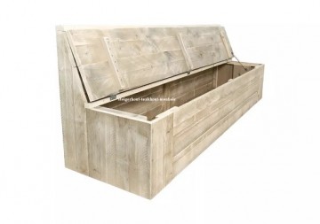 Steigerhout klepbank basic luxe open