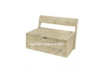 Steigerhout klepbank basic opzij