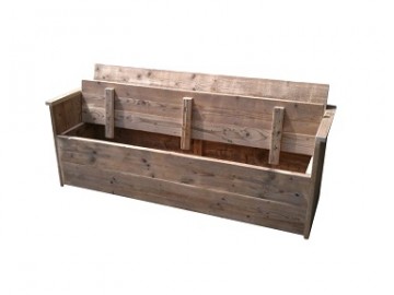 Steigerhout klepbank open k