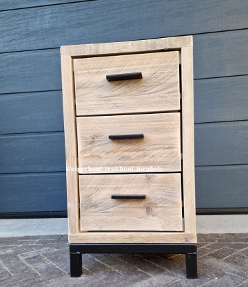 Steigerhout ladenkast basic bureau metaal n