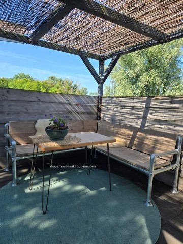 Steigerhout lounge hoekbank steigerbuis paarlberg n