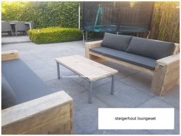 Steigerhout salontafel steigerbuis dop langwerpig n