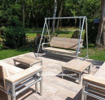 Steigerhout schommelbank steigerbuis 1 n
