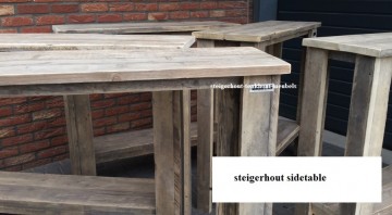Steigerhout sidetable poten onderblad n