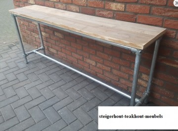 Steigerhout sidetable steigerbuis