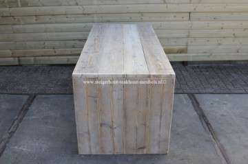 Steigerhout tafel design korte zijde