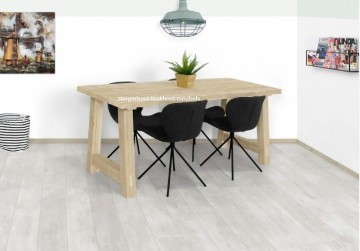 Steigerhout tafel trapezium sfeer n