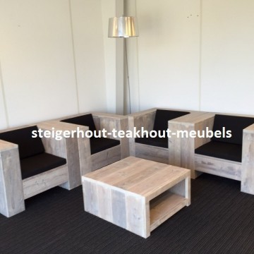 Steigerhout tuinset block met naam