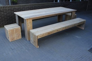 Steigerhout tuinset klassiek 1