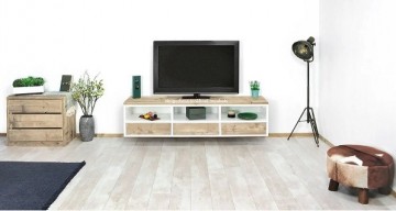 Steigerhout tvmeubel zwevend landelijk n