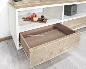 Steigerhout tvmeubel zwevend landelijk open n