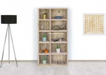 Steigerhout vakkenkast sfeer n