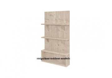 Steigerhout wand boekenkast open n