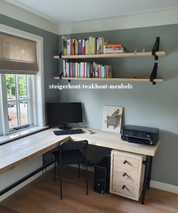 Steigerhout wandplank steigerhout metalen plankdragers 1 n