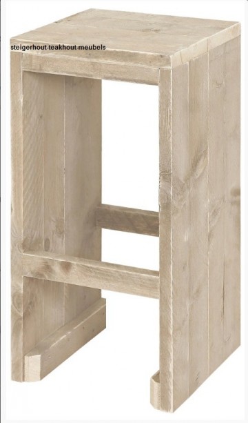 Steigerhouten barkruk b n
