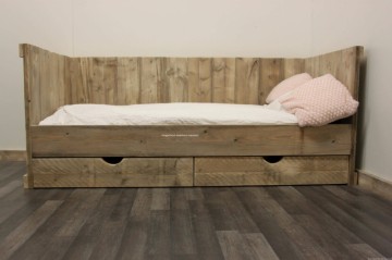 Steigerhouten bedbank oscar 1 n