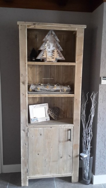 Steigerhouten boekenkast jeroen n