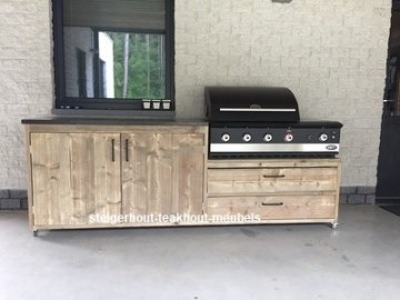 Steigerhouten buitenkeuken premium n