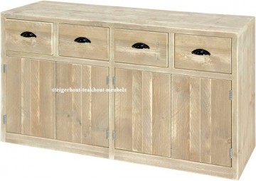 Steigerhouten dressoir lizzy wit n