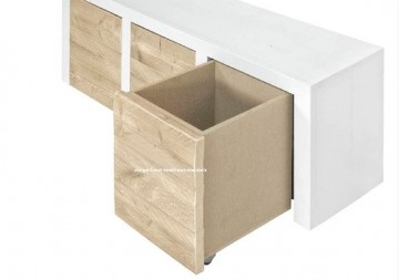 Steigerhouten dressoir rolbak wit detail n