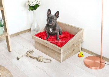 Steigerhouten hondenmand sky n