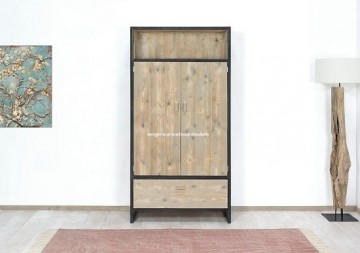 Steigerhouten kast deur lade industrieel n