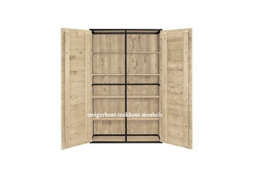 Steigerhouten kast industrieel ede open n