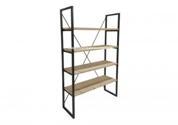 Steigerhouten kast industrieel open wit n