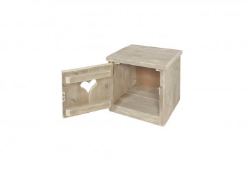 Steigerhouten nachtkastje kids open