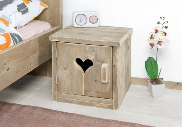Steigerhouten nachtkastje kids sfeer
