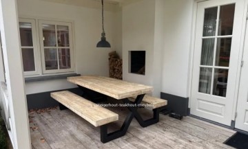 Steigerhouten picknicktafel x n