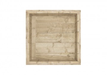 Steigerhouten plantenbak sierrand bodem