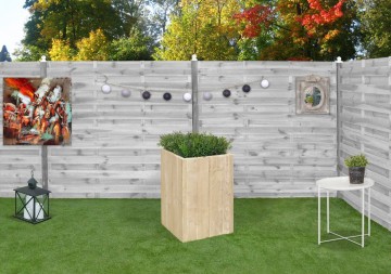 Steigerhouten plantenbak strak