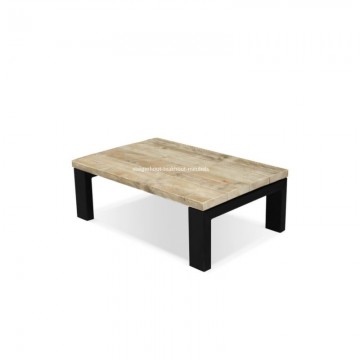 Steigerhouten salontafel open u pootn