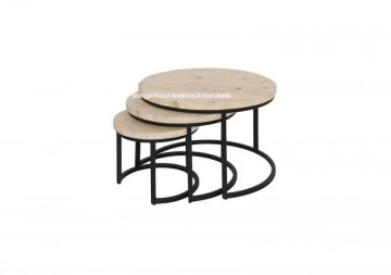 Steigerhouten salontafel rond 3delig1 n