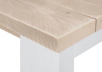 Steigerhouten tafel cayenne detail