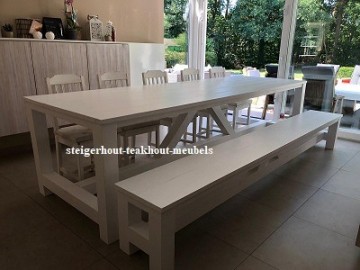 Steigerhouten tafel cross wit sfeer 3 n