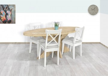 Steigerhouten tafel ovaal sfeer n