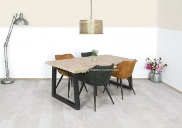 Steigerhouten tafel trapezium smal n